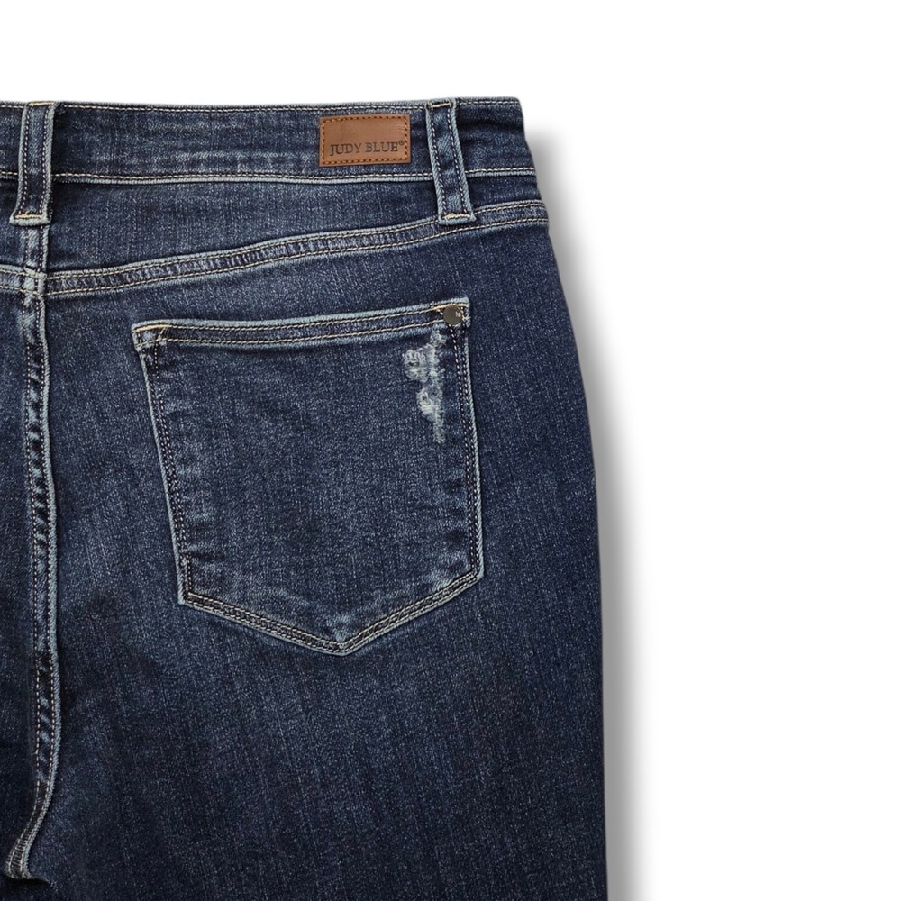 Judy Blue Bootcut Jeans Womens 32 Mid Rise Hand Sand and Destroy Distressed - Picture 7 of 11